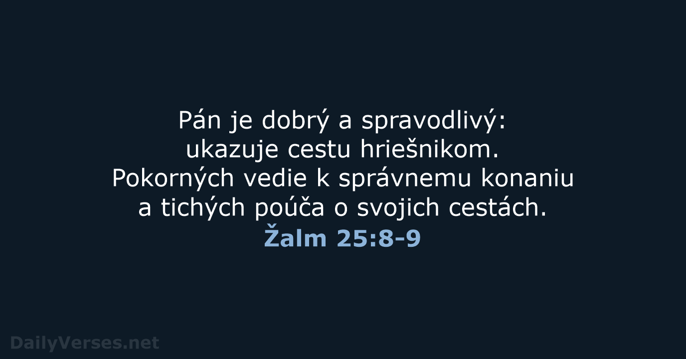 Žalm 25:8-9 - KAT