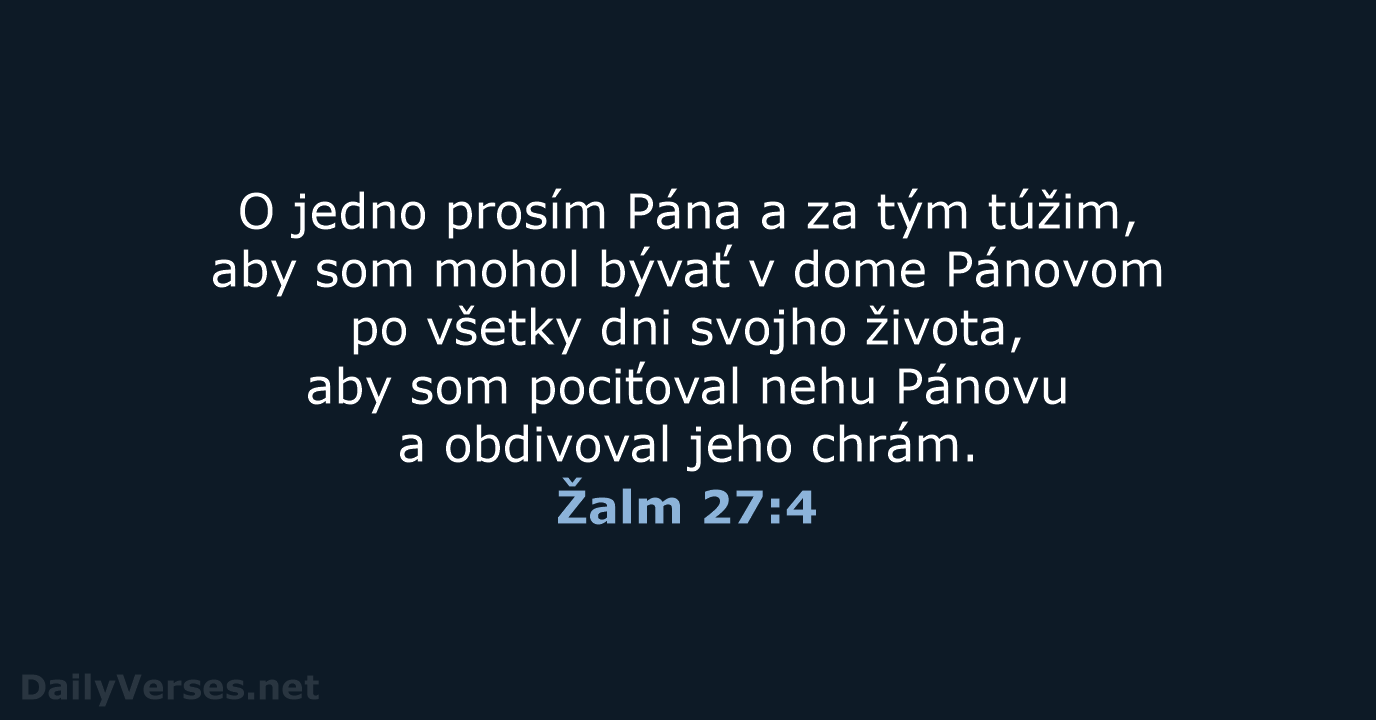 Žalm 27:4 - KAT