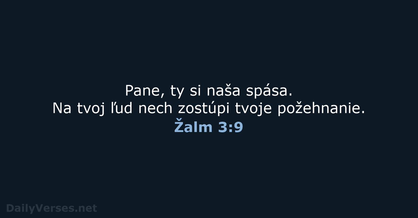 Žalm 3:9 - KAT