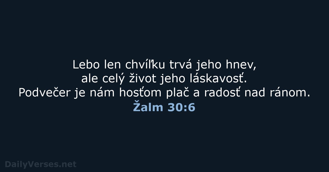 Žalm 30:6 - KAT