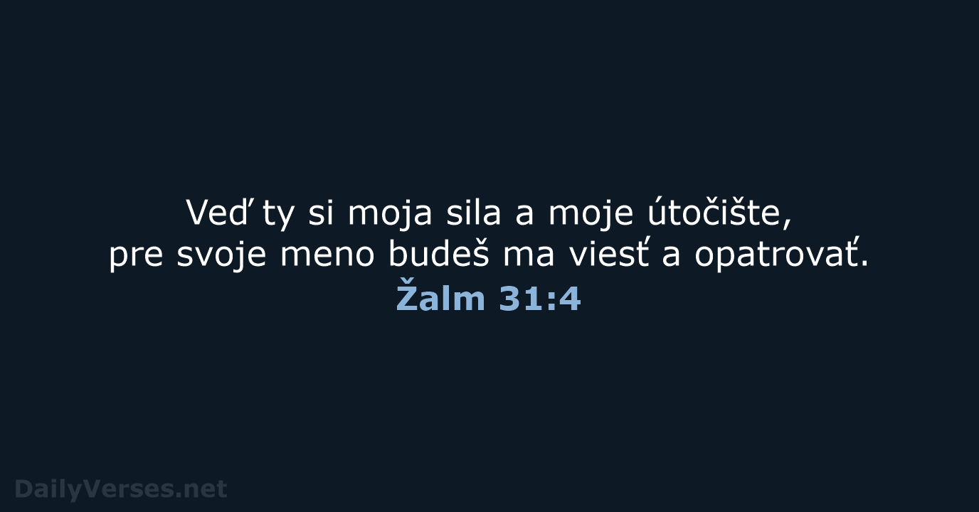 Žalm 31:4 - KAT