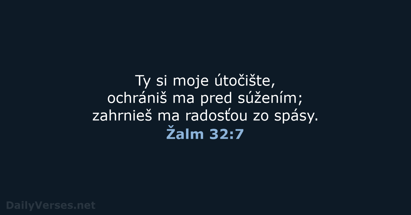 Žalm 32:7 - KAT