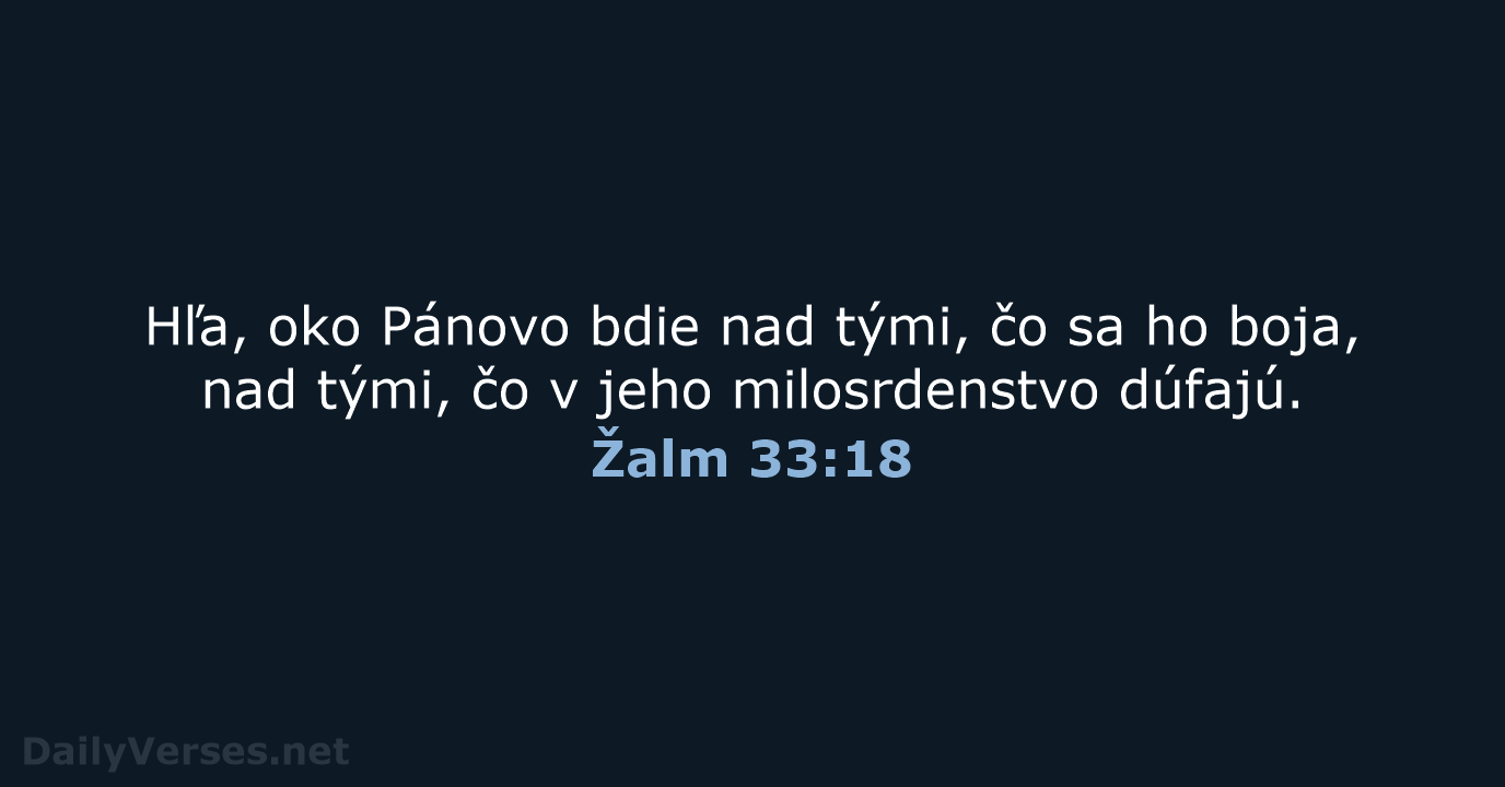 Žalm 33:18 - KAT