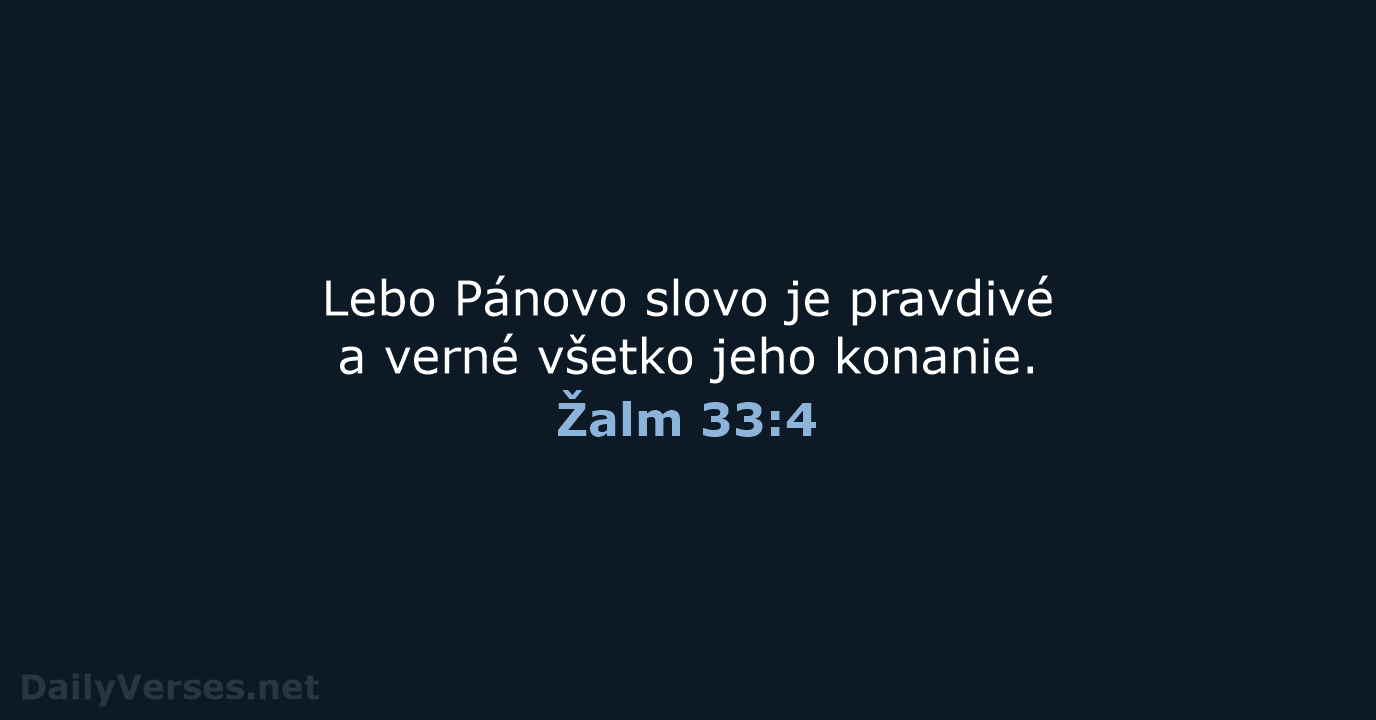 Žalm 33:4 - KAT