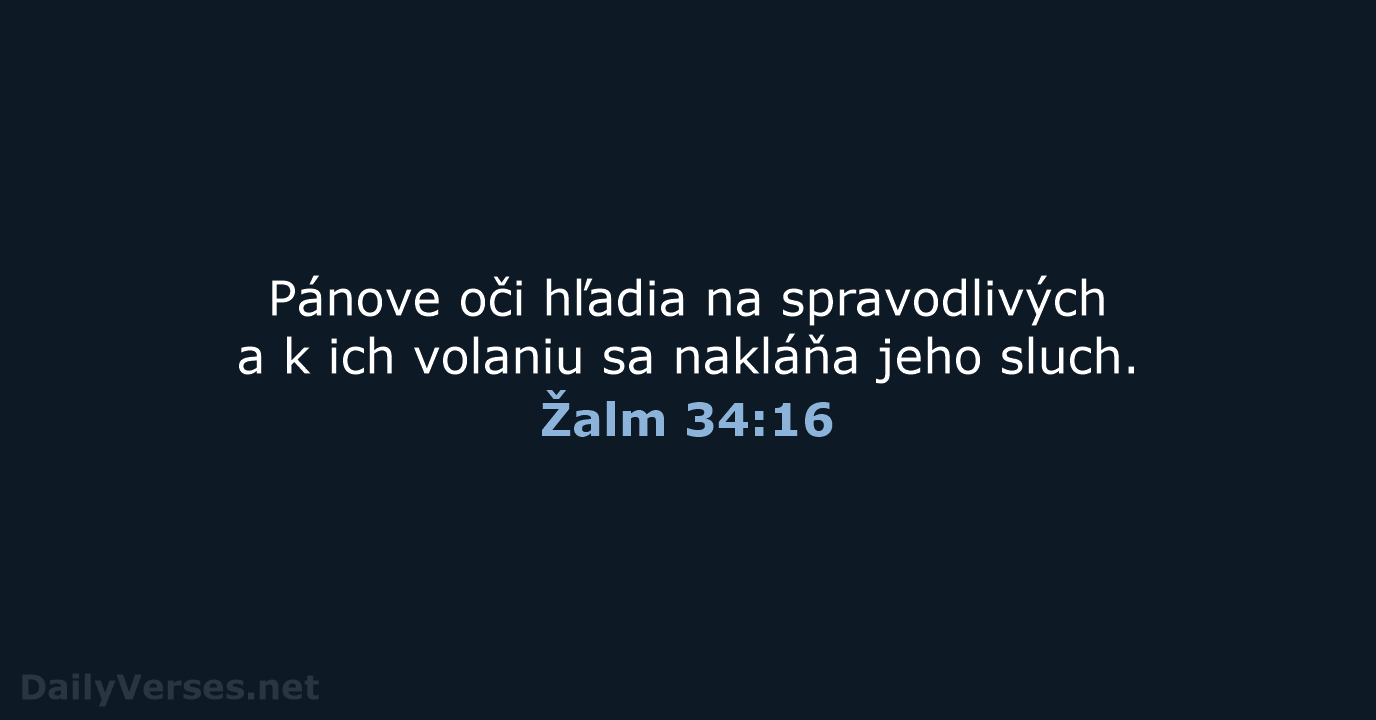 Žalm 34:16 - KAT