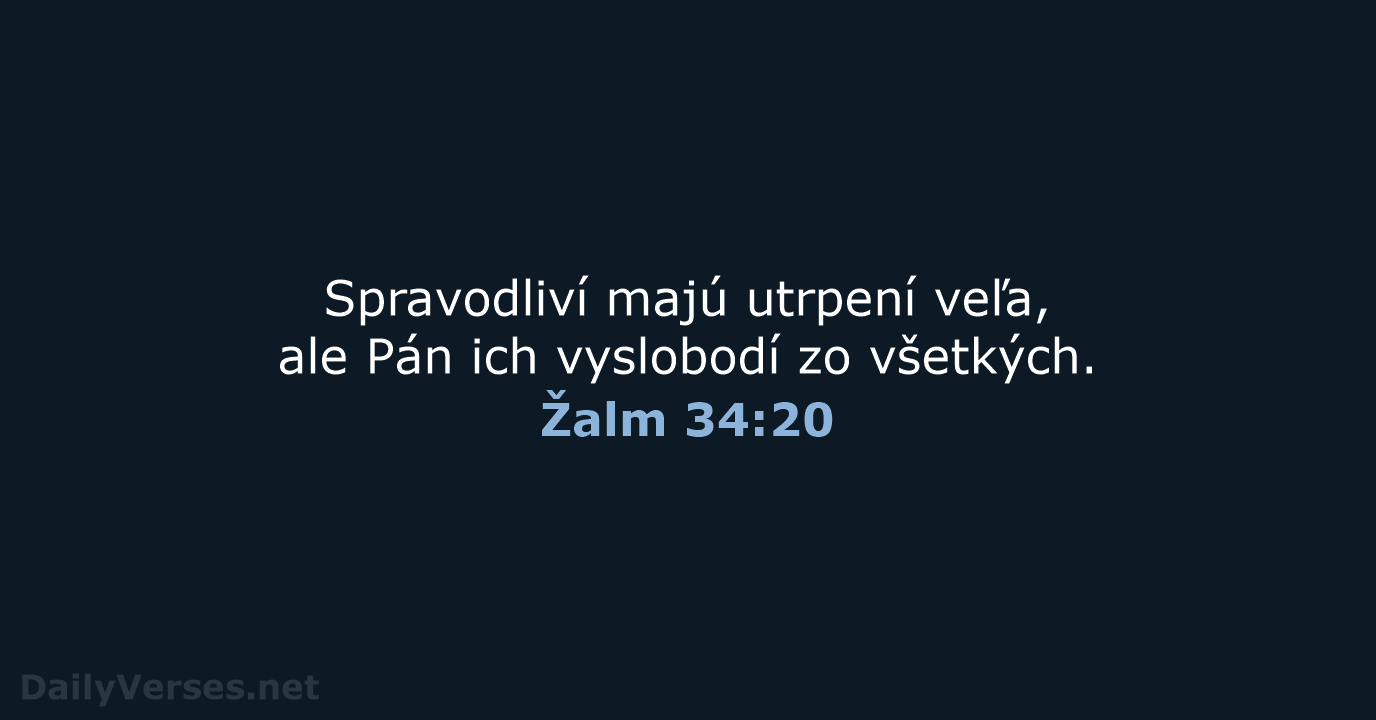 Žalm 34:20 - KAT
