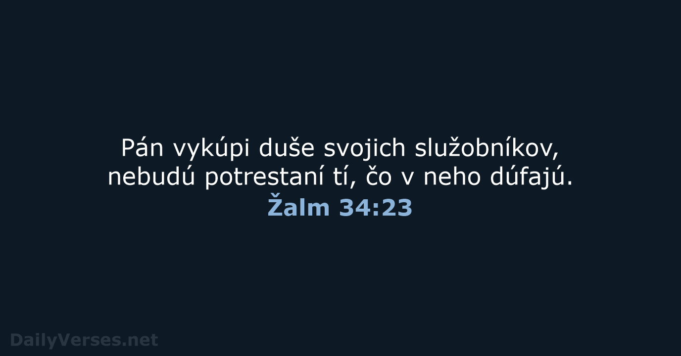 Žalm 34:23 - KAT
