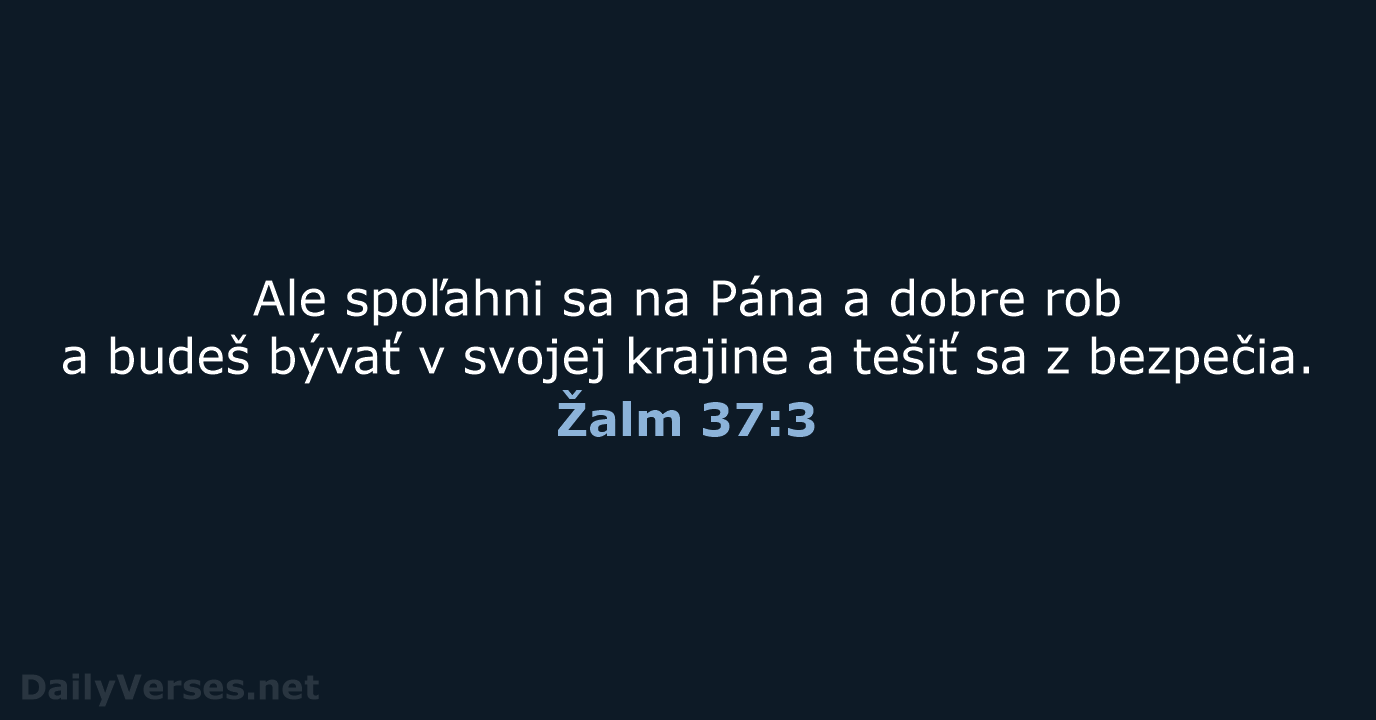 Žalm 37:3 - KAT