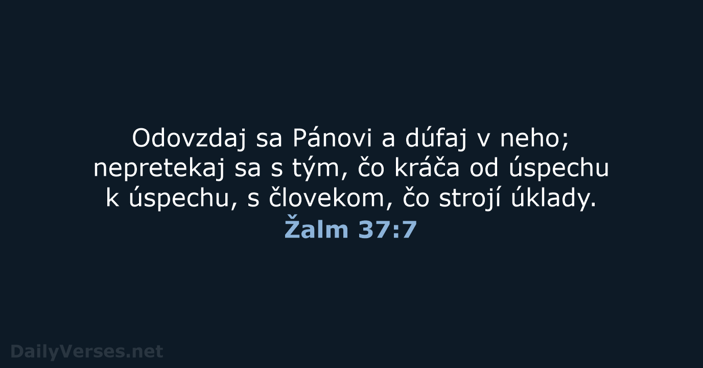 Žalm 37:7 - KAT