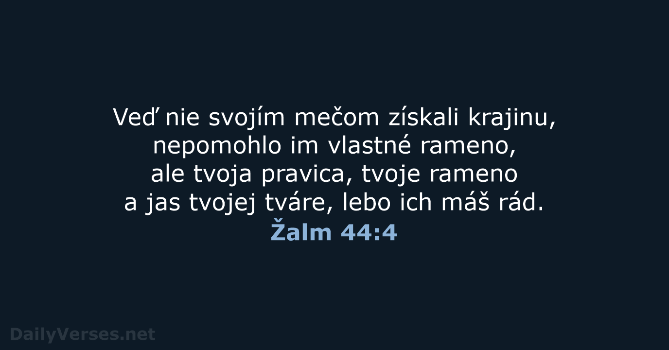 Žalm 44:4 - KAT