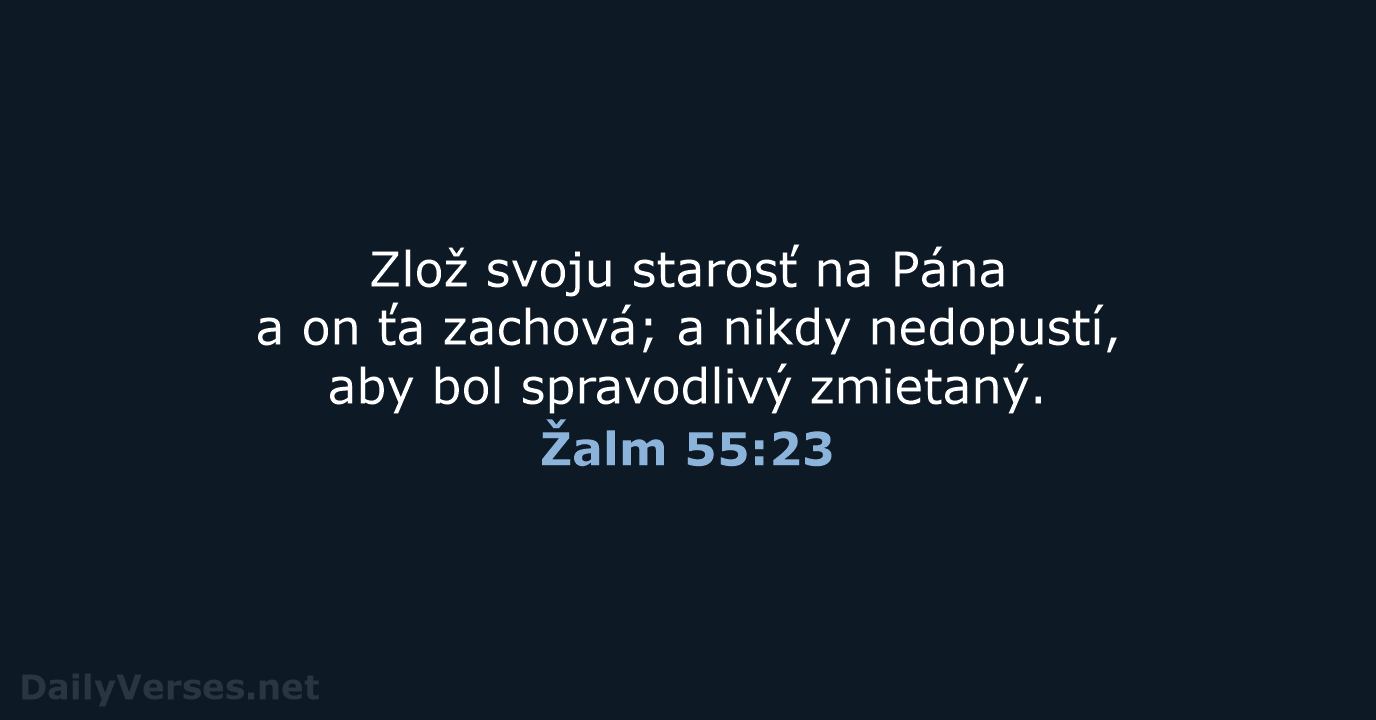 Žalm 55:23 - KAT