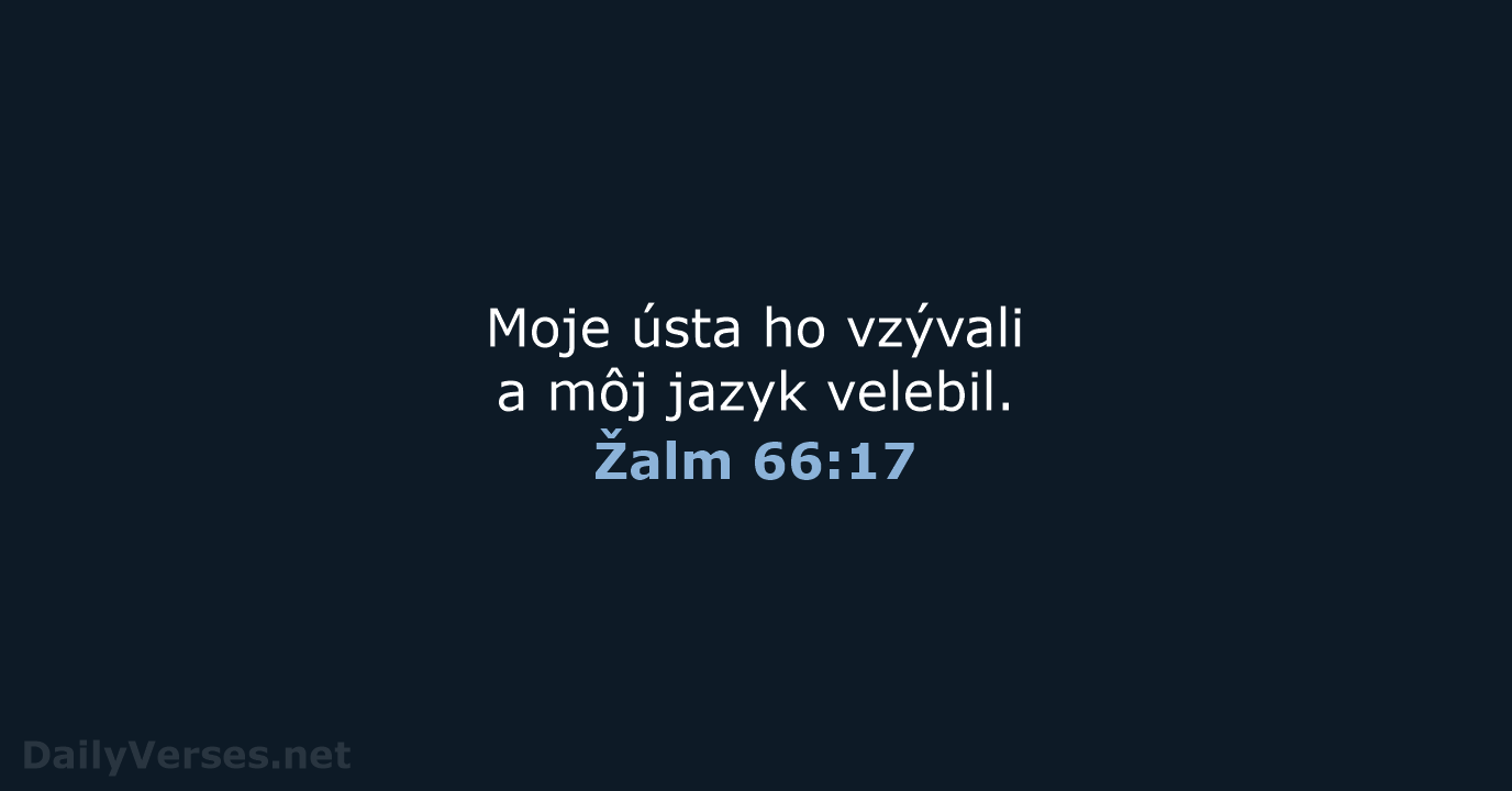 Žalm 66:17 - KAT