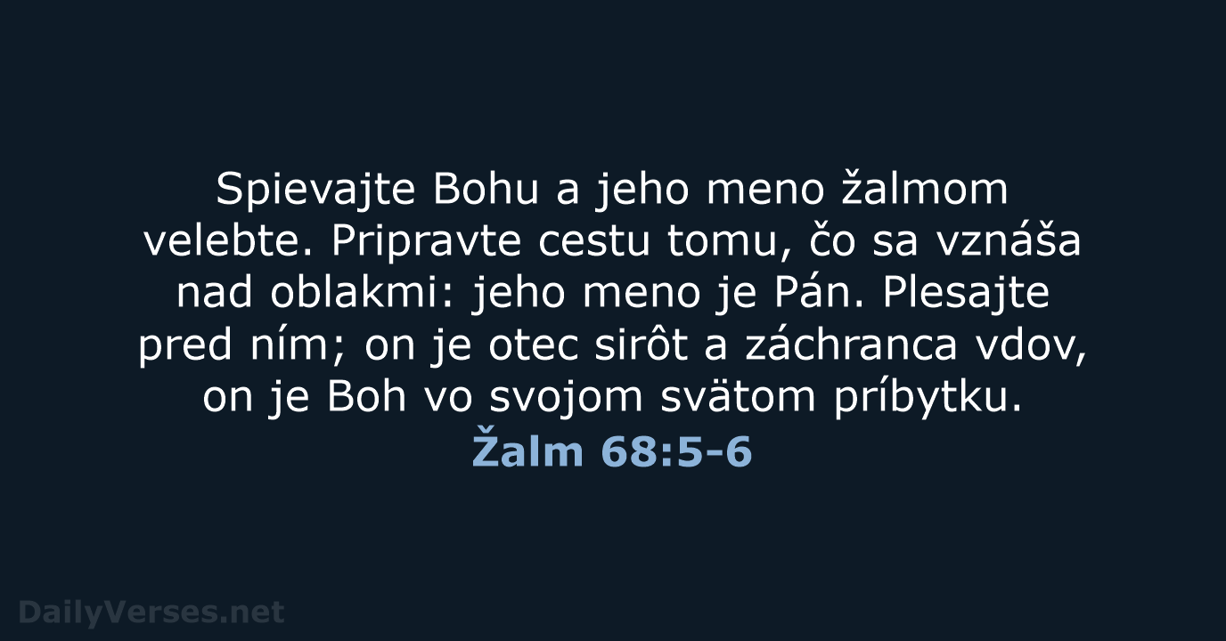 Žalm 68:5-6 - KAT