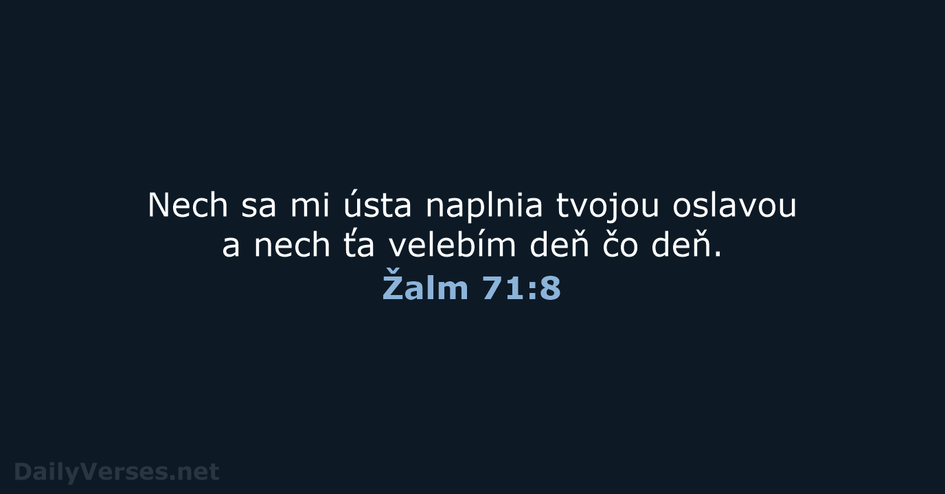 Žalm 71:8 - KAT