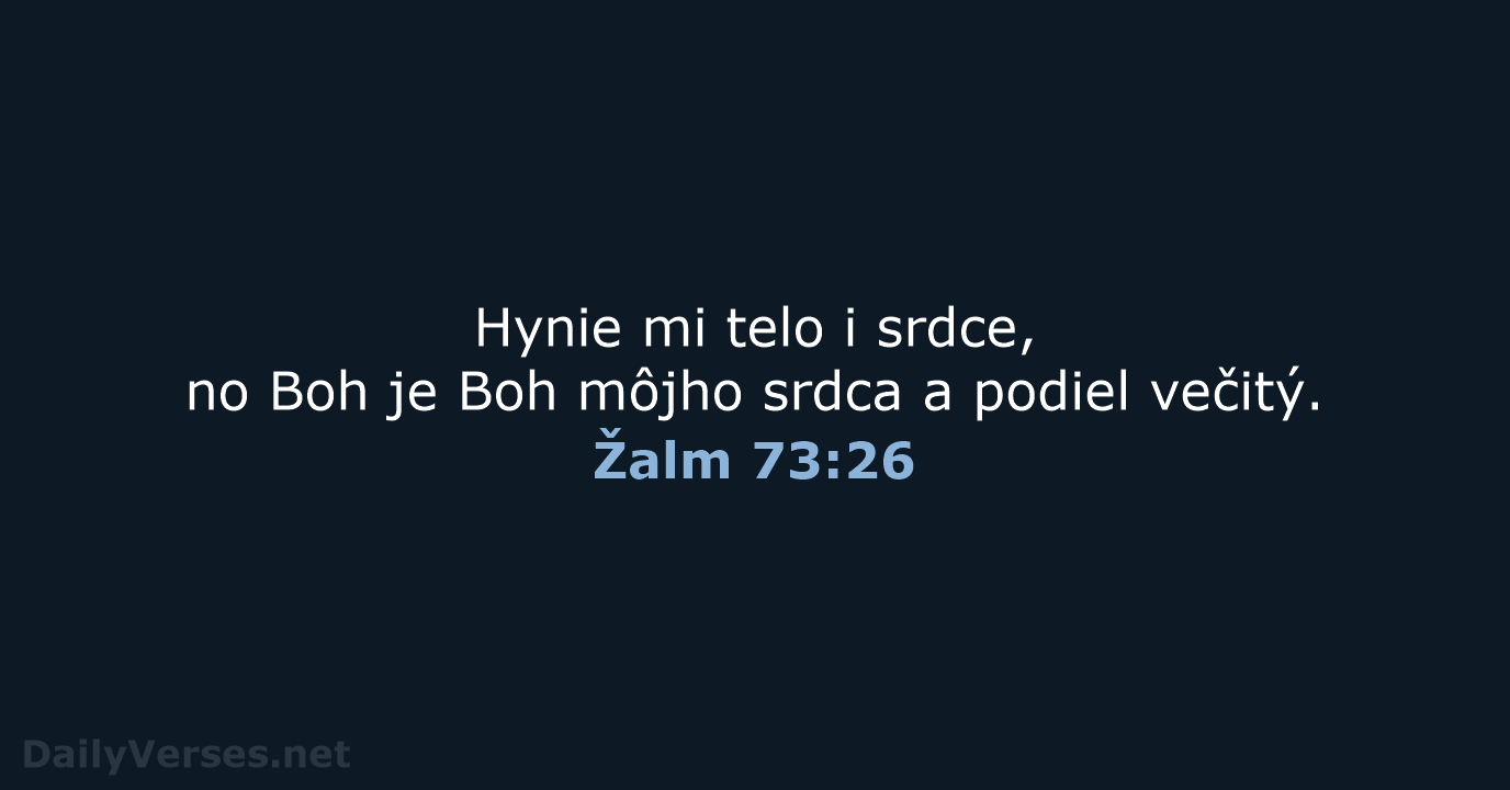 Žalm 73:26 - KAT