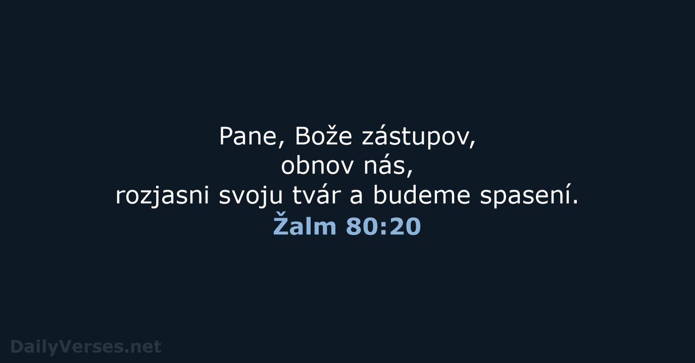 Žalm 80:20 - KAT