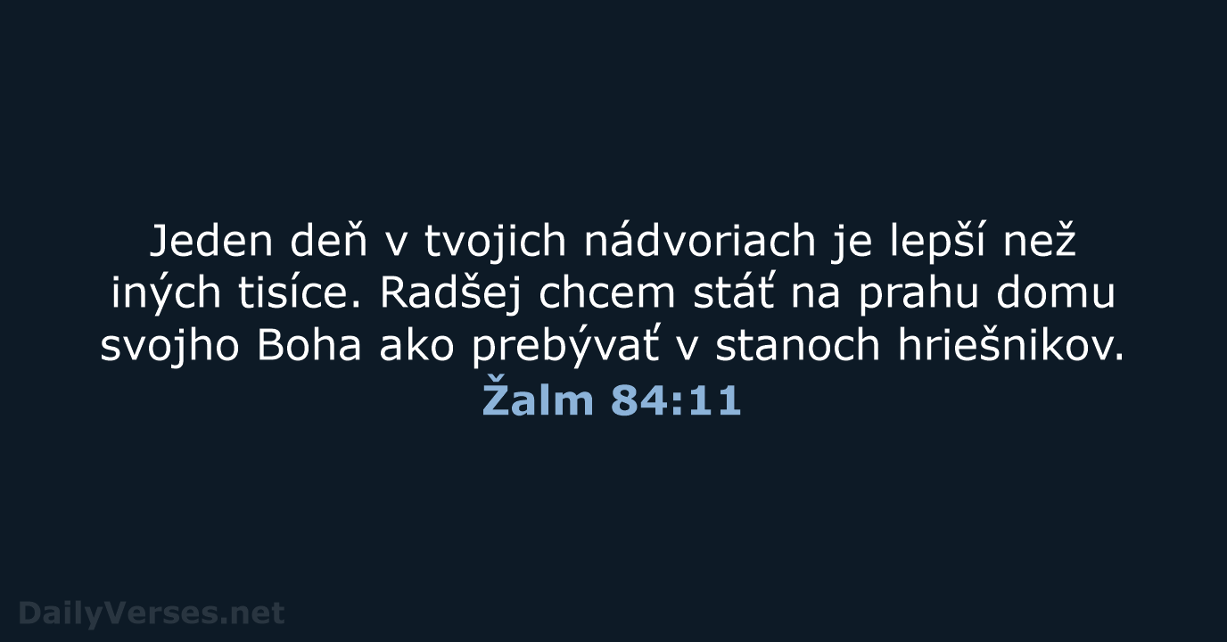 Žalm 84:11 - KAT