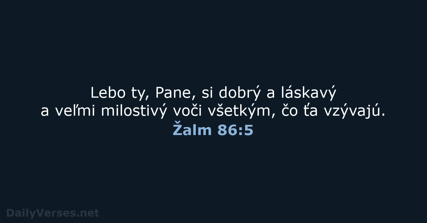 Žalm 86:5 - KAT