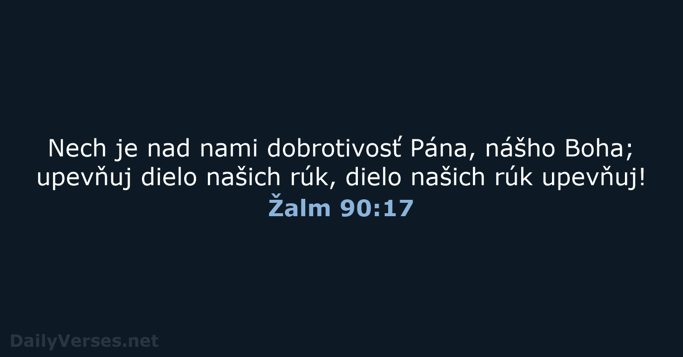 Žalm 90:17 - KAT