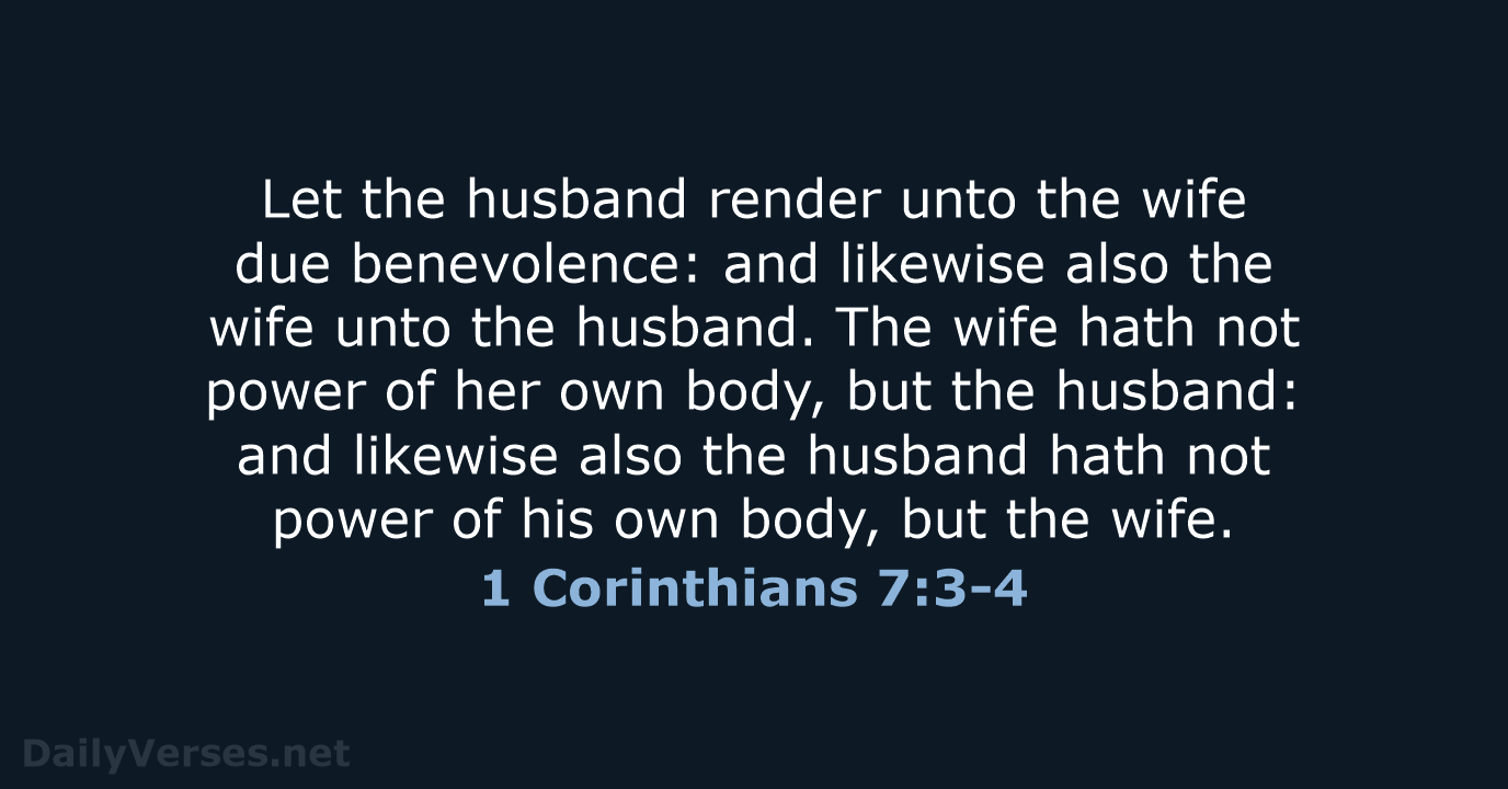 1 Corinthians 7:3-4 - KJV