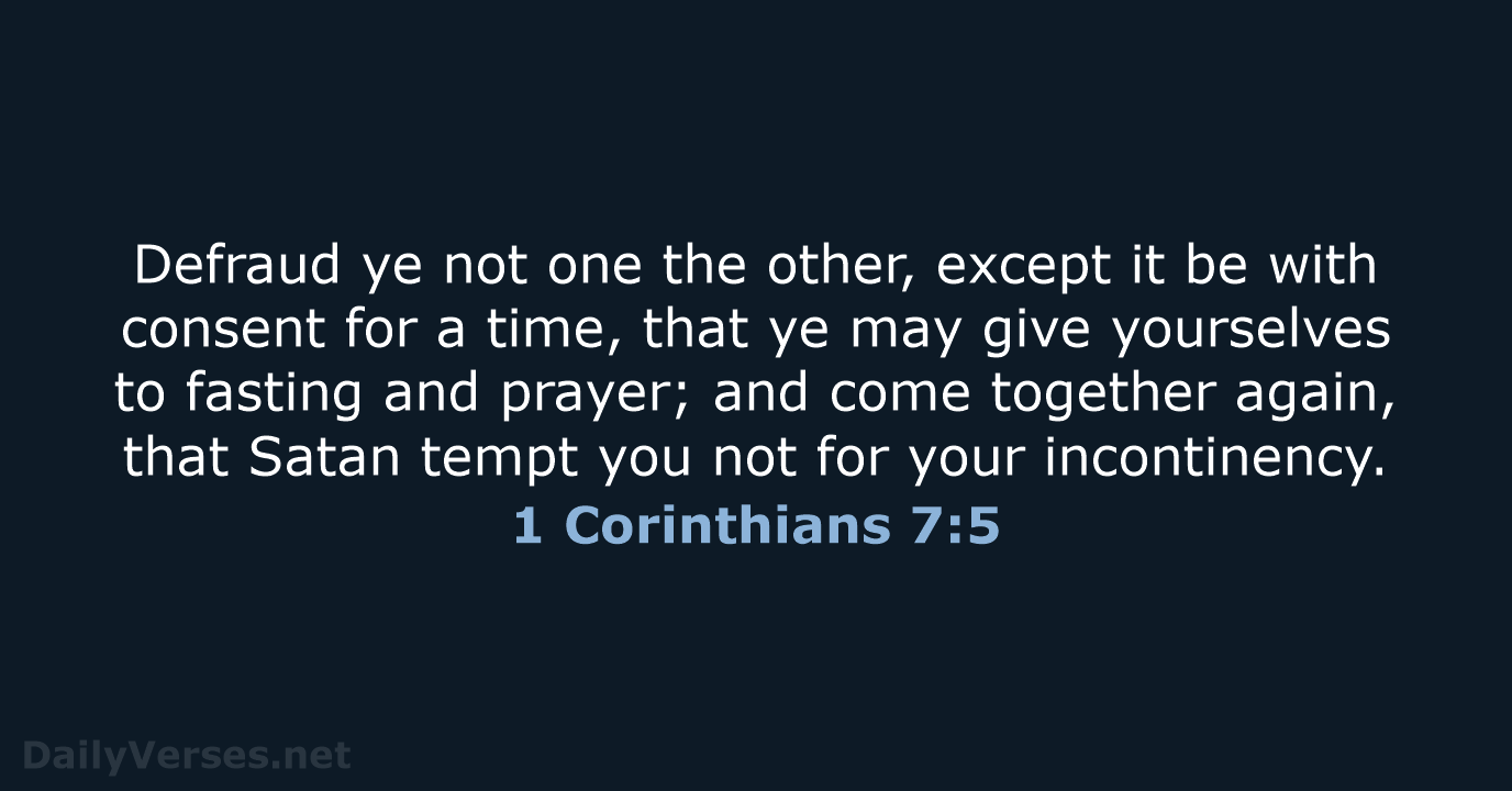 1 Corinthians 7:5 - KJV