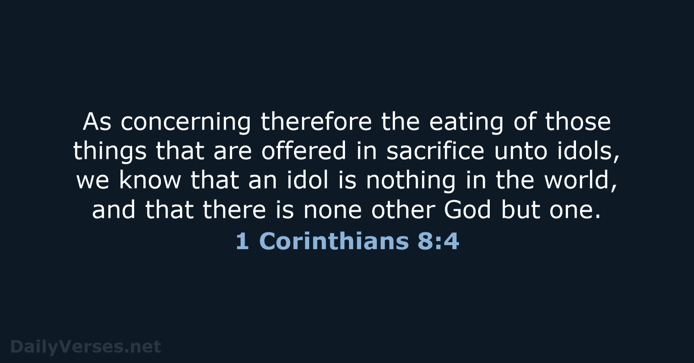 1 Corinthians 8:4 - KJV