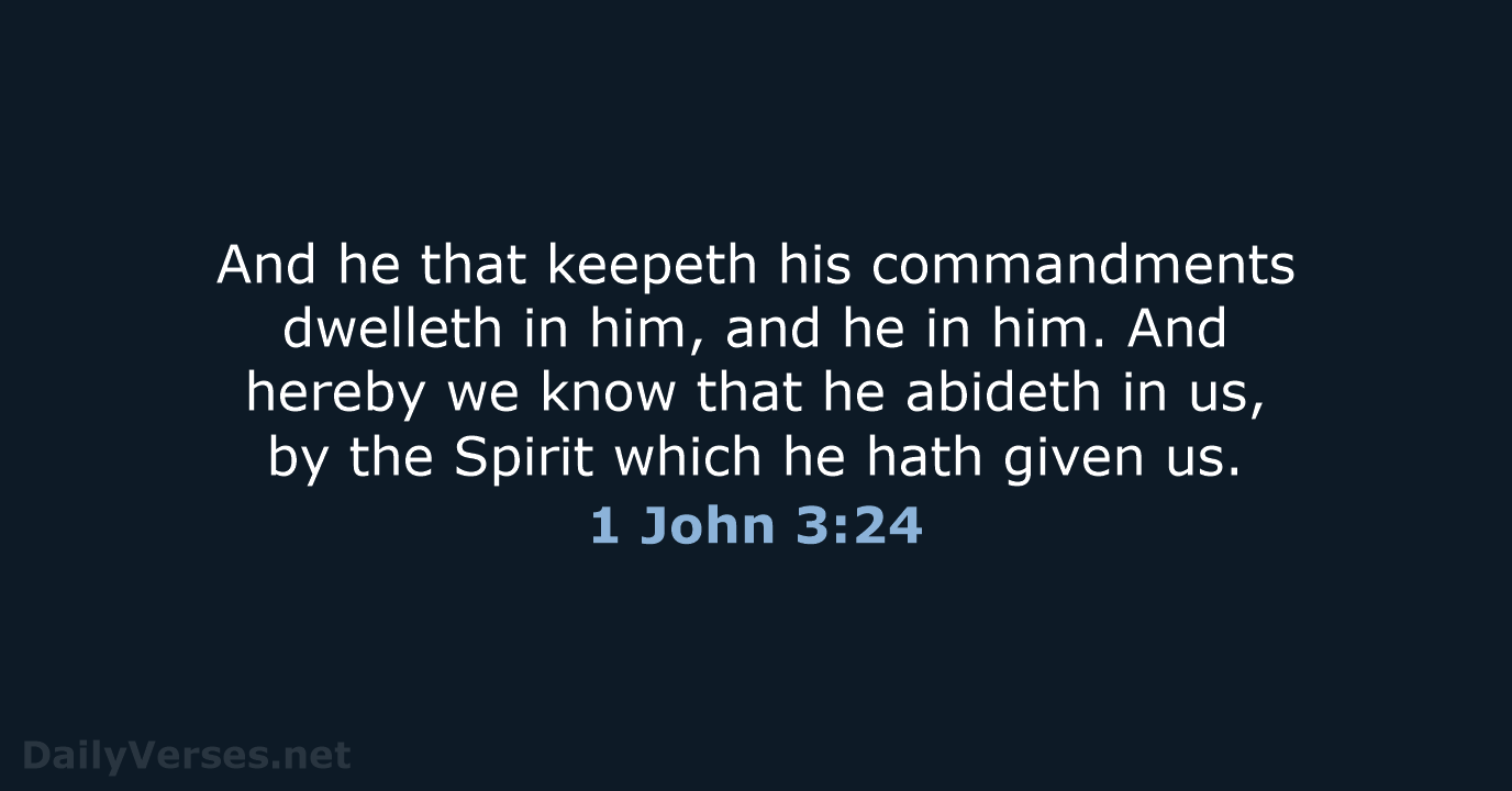 1 John 3:24 - KJV