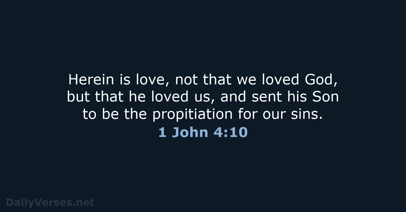 1 John 4:10 - KJV