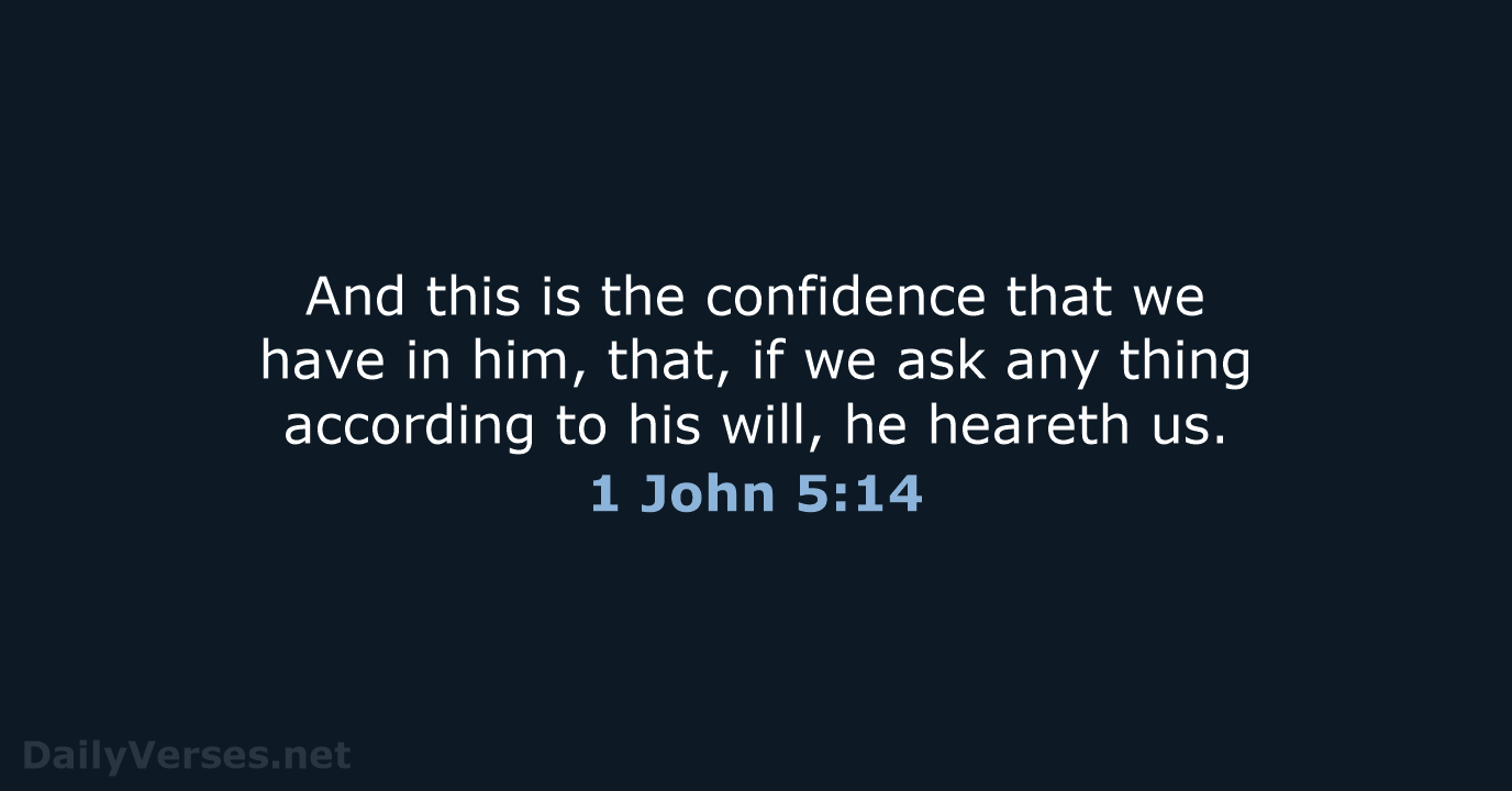 1 John 5:14 - KJV