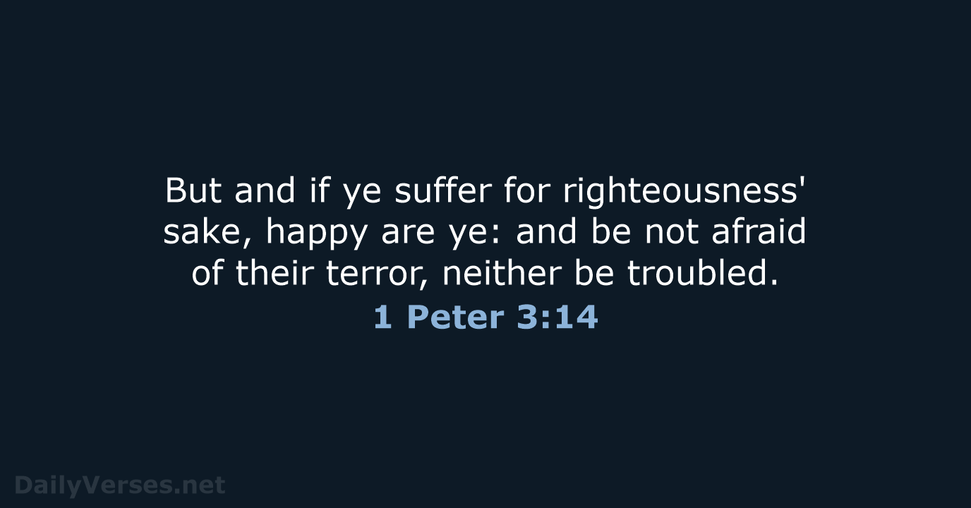 1 Peter 3:14 - KJV