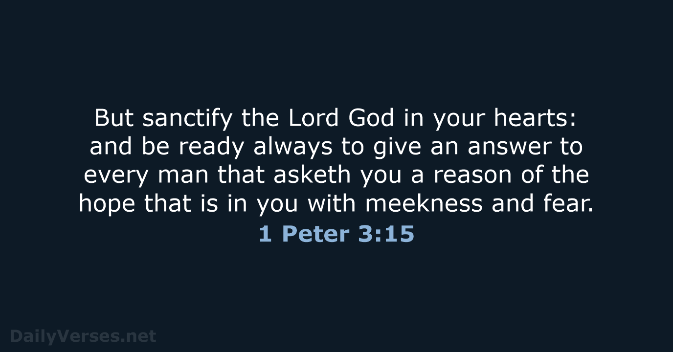 1 Peter 3:15 - KJV