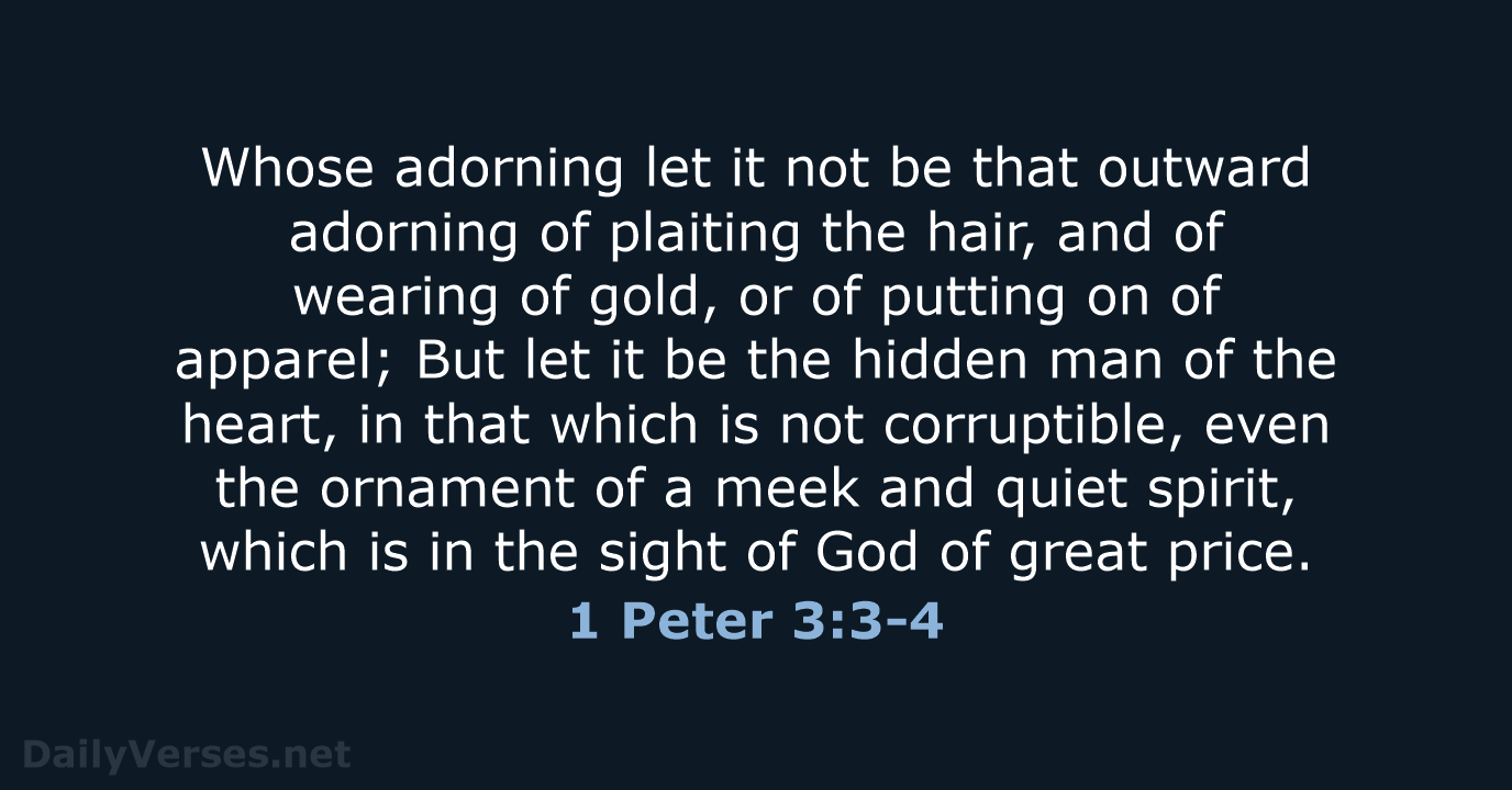 1 Peter 3:3-4 - KJV