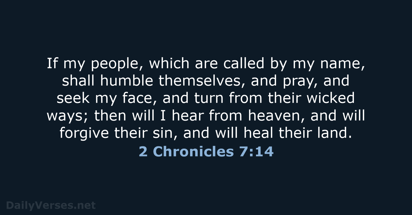 2 Chronicles 7:14 - KJV