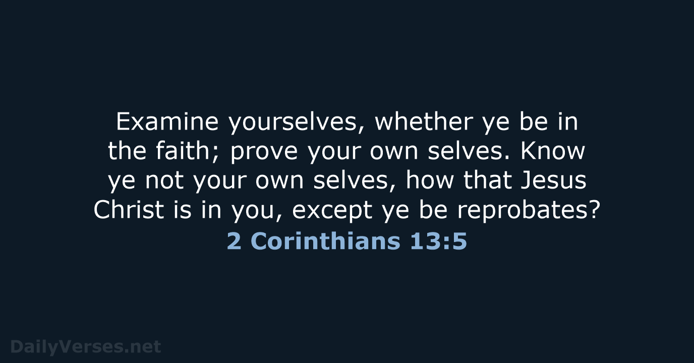 2 Corinthians 13:5 - KJV