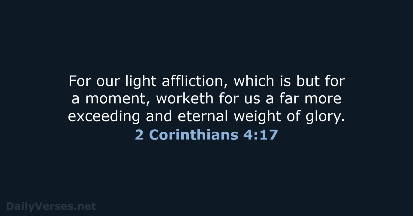 2 Corinthians 4:17 - KJV