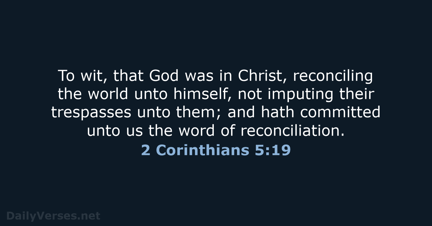 2 Corinthians 5:19 - KJV