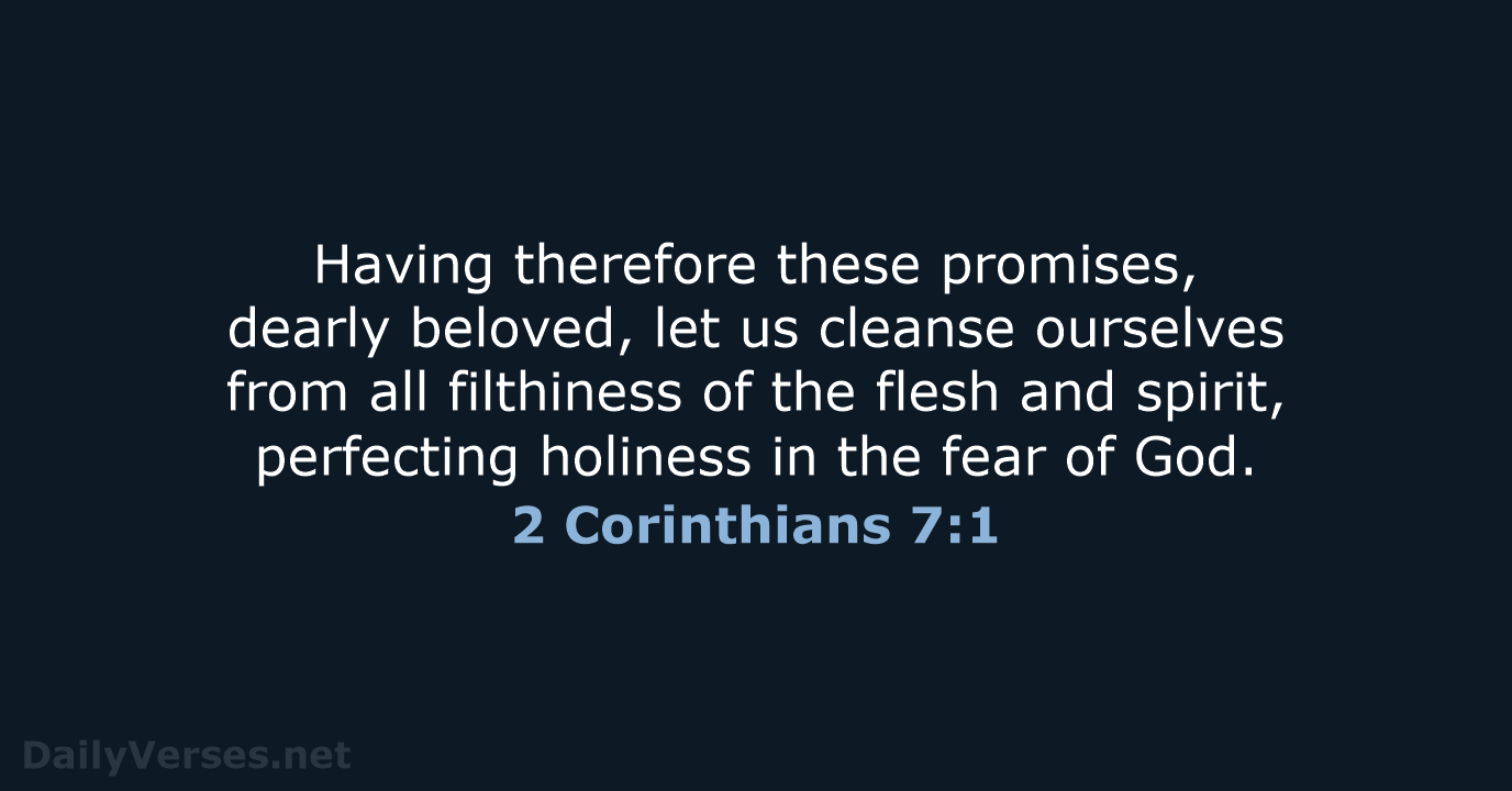 2 Corinthians 7:1 - KJV