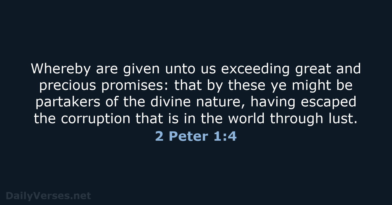 2 Peter 1:4 - KJV