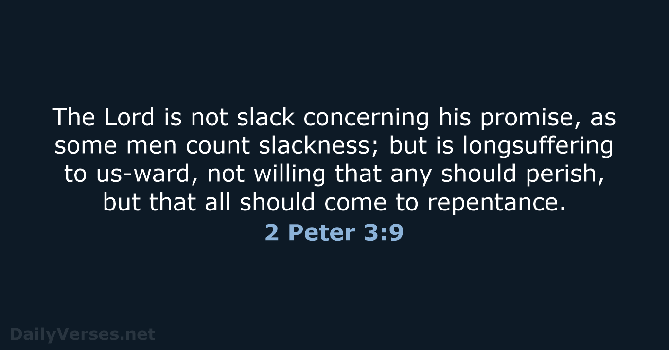2 Peter 3:9 - KJV