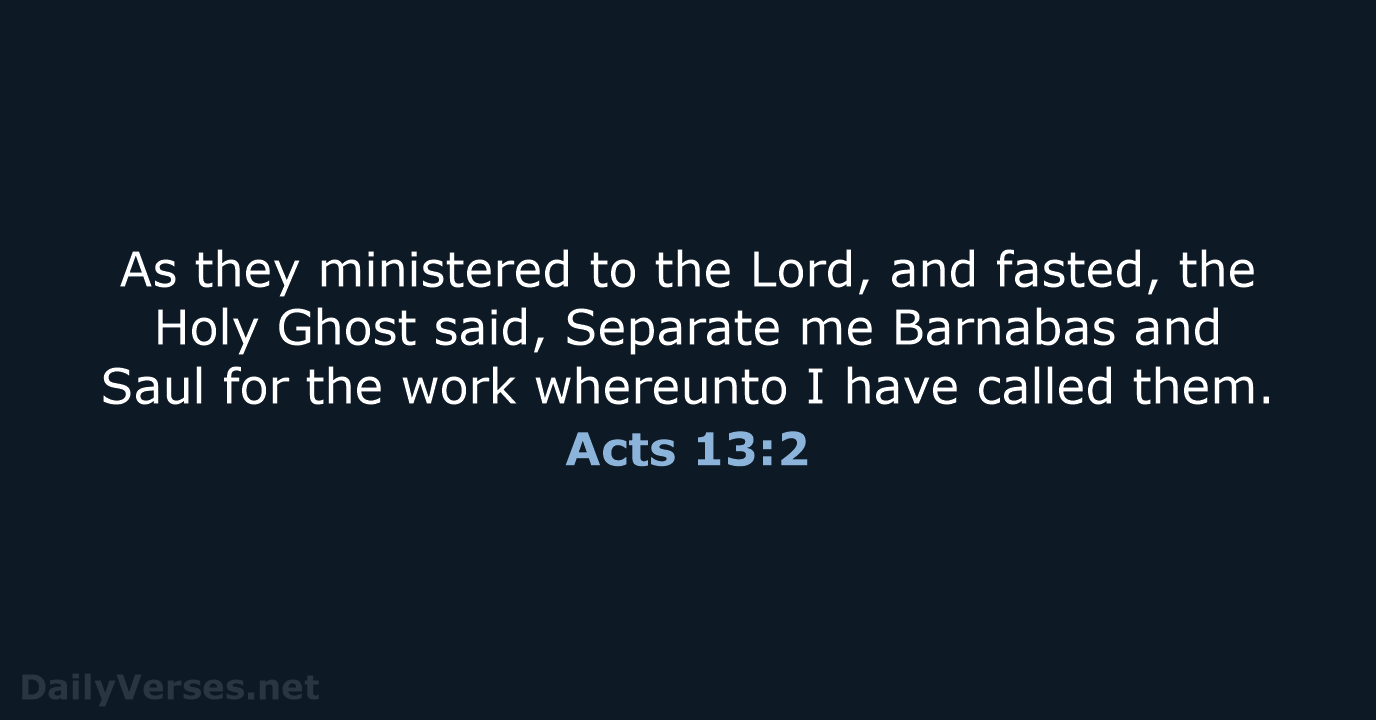 Acts 13:2 - KJV