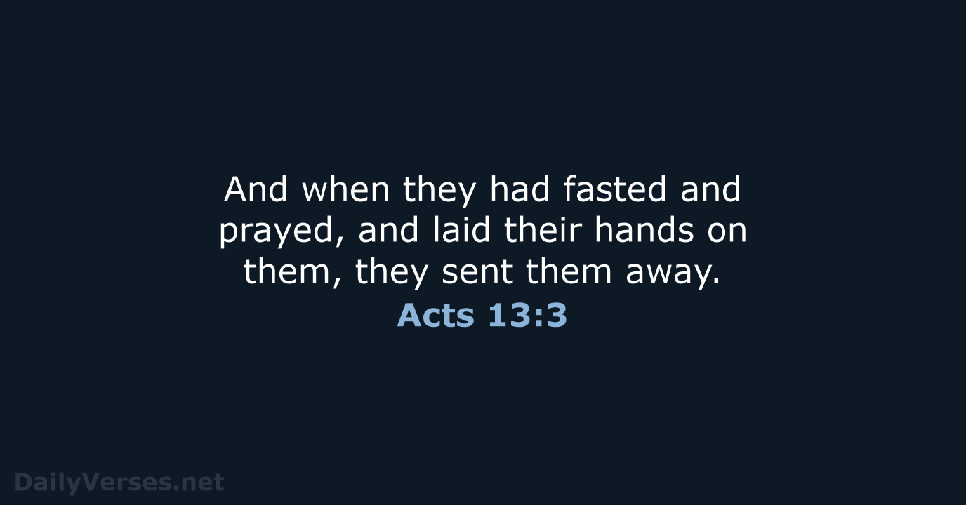 Acts 13:3 - KJV