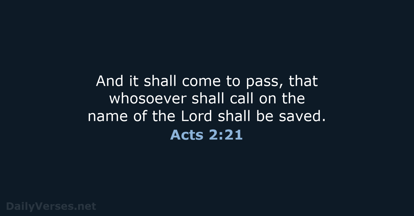 Acts 2:21 - KJV