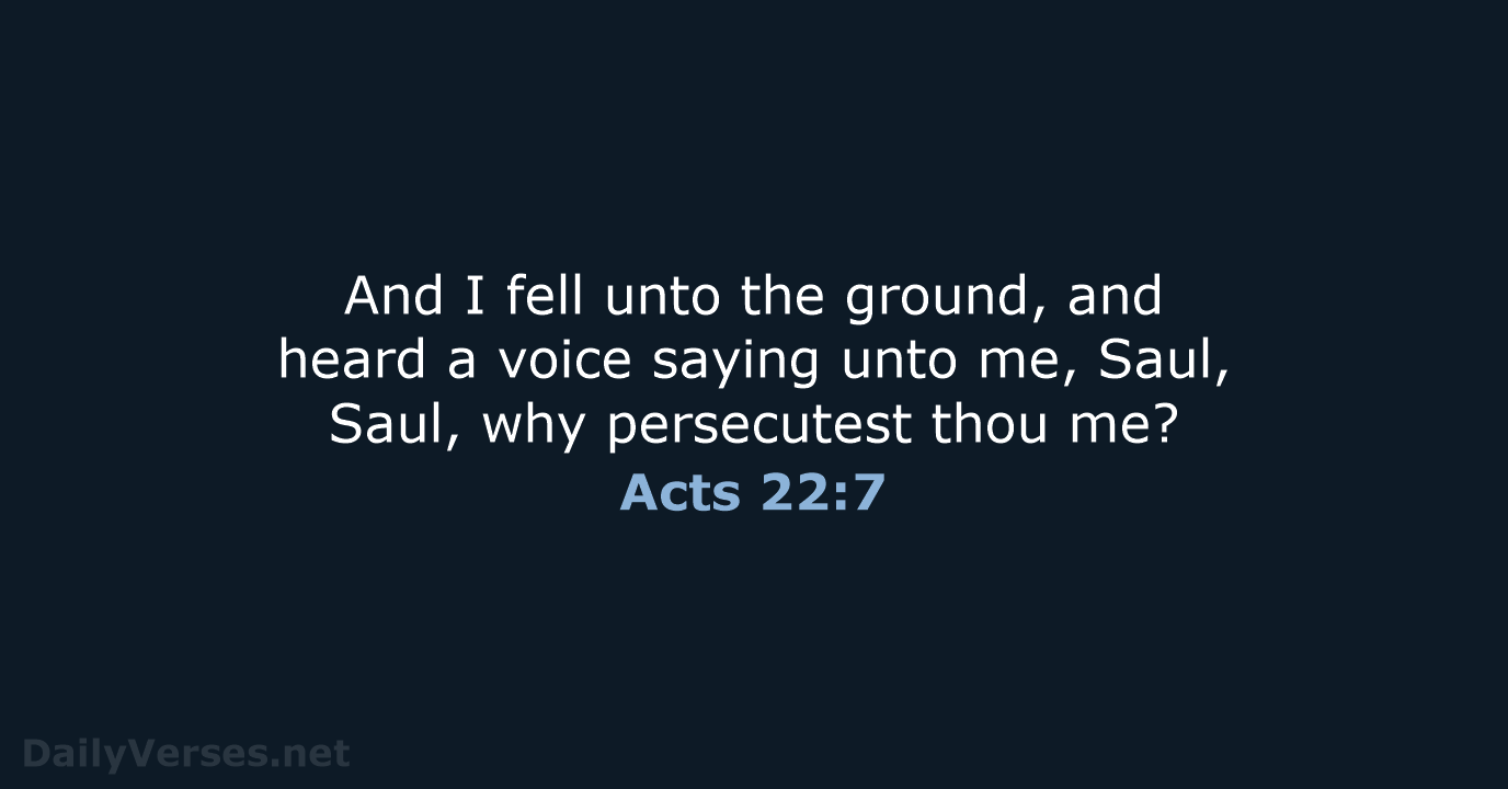 Acts 22:7 - KJV