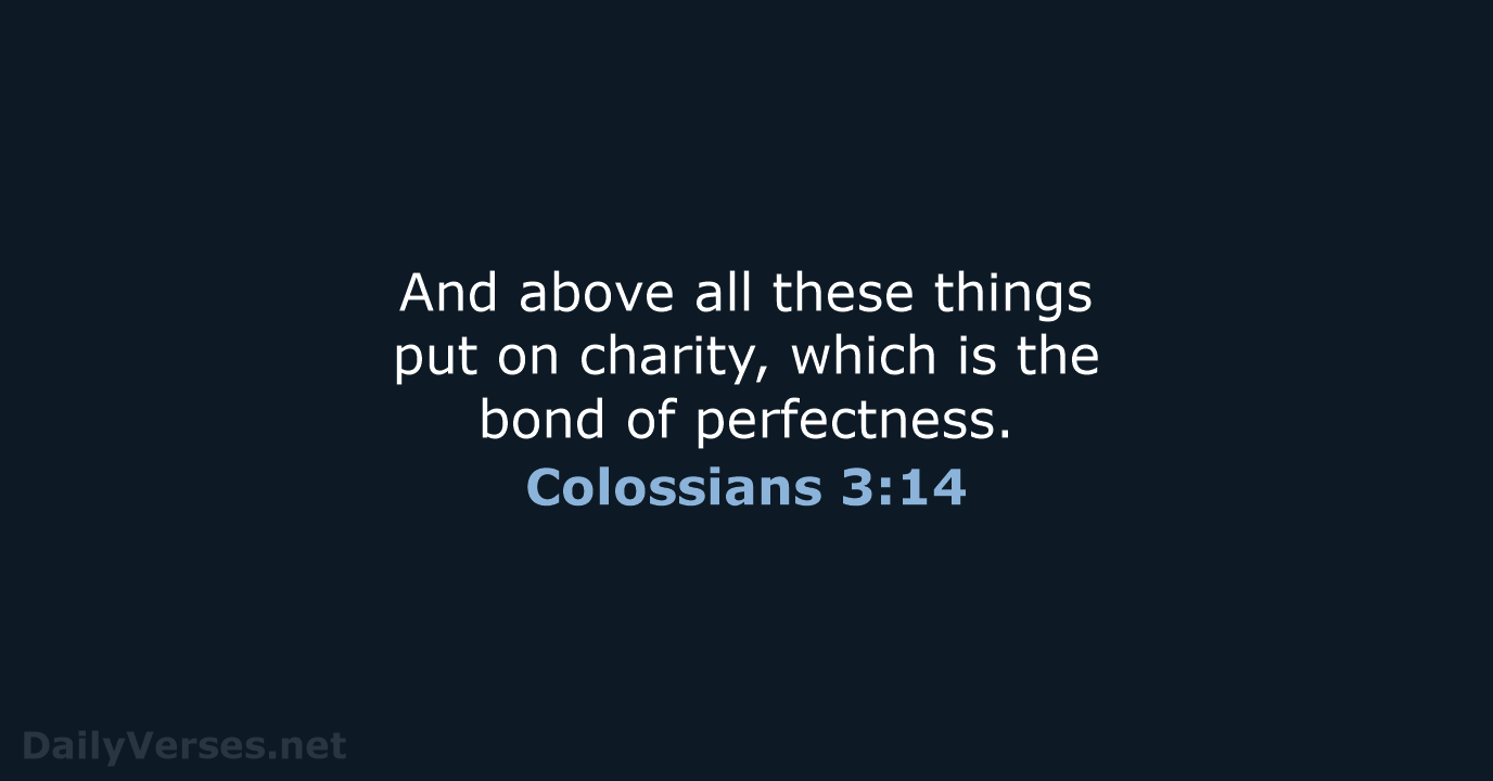 Colossians 3:14 - KJV