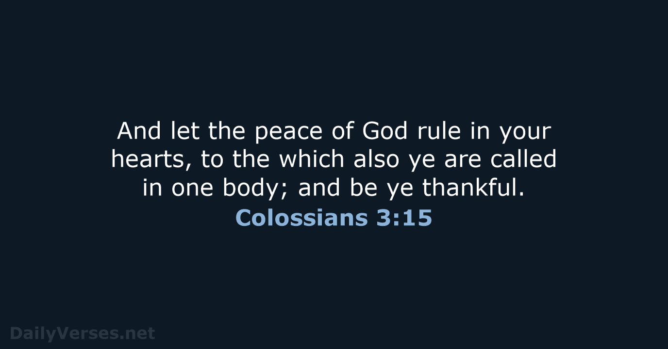 Colossians 3:15 - KJV
