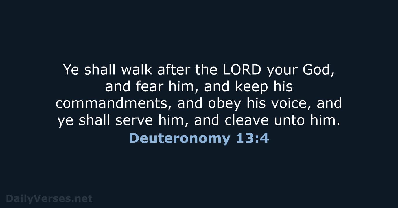 Deuteronomy 13:4 - KJV