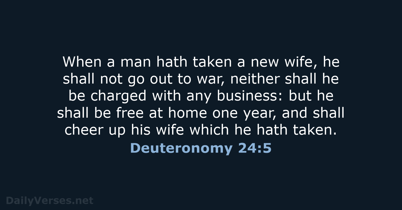 Deuteronomy 24:5 - KJV