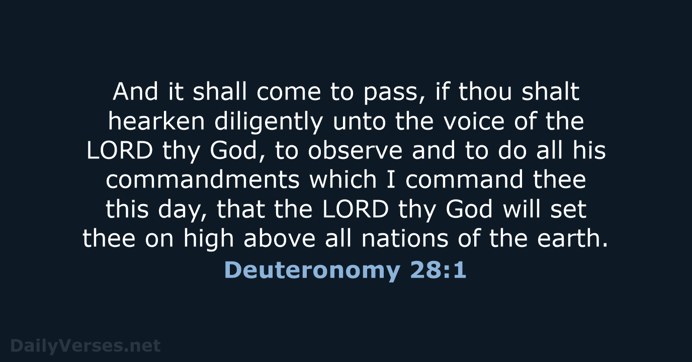 Deuteronomy 28:1 - KJV