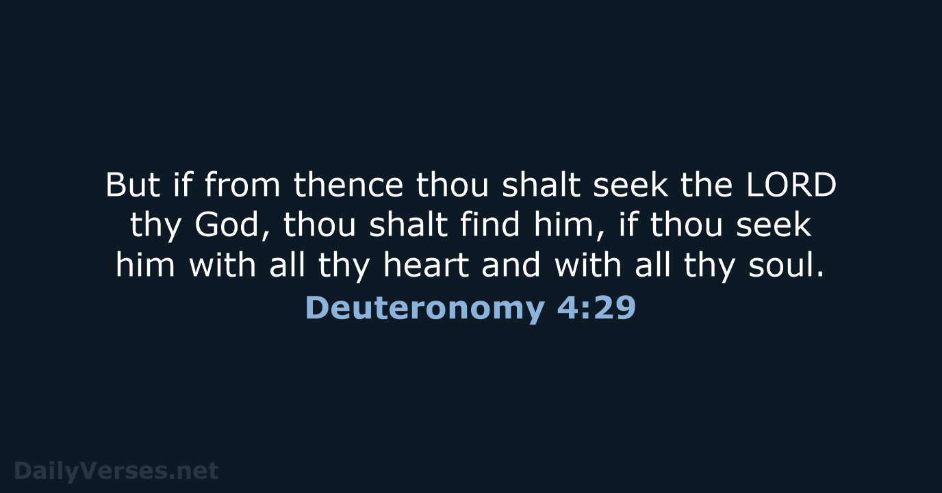 Deuteronomy 4:29 - KJV