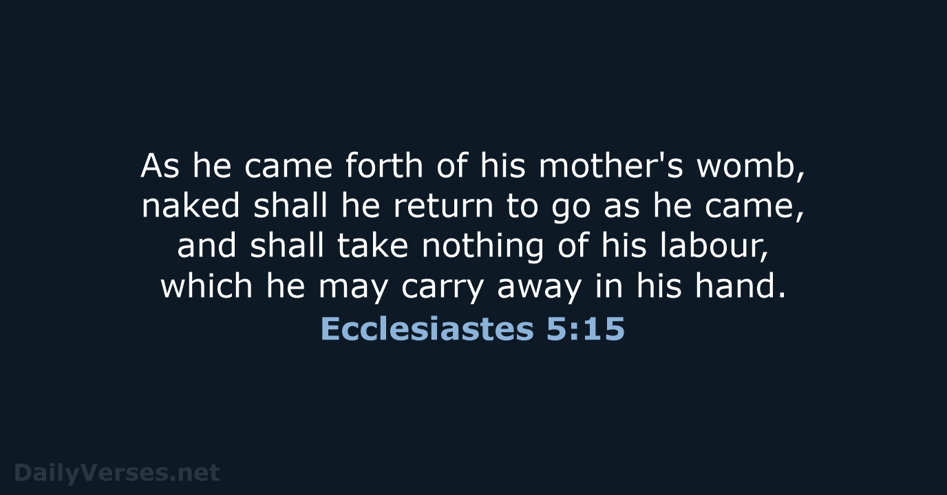 Ecclesiastes 5:15 - KJV